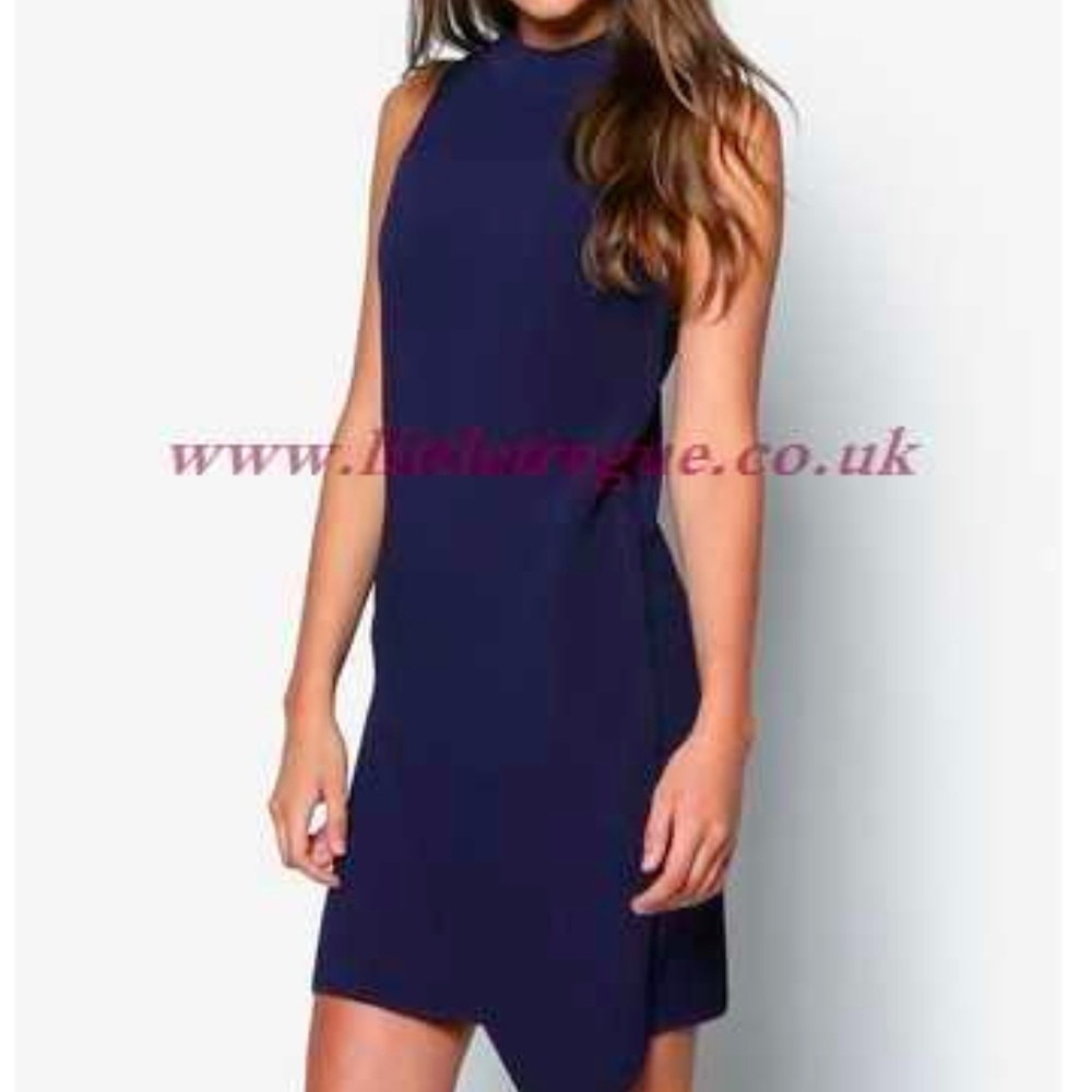 Topshop Navy Sheath Cocktail Dress